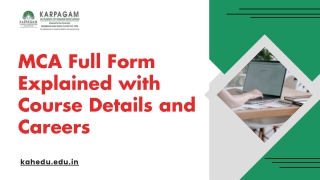 MCA Full Form Explained with Course Details and Careers