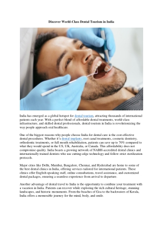 Tooth First Discover World