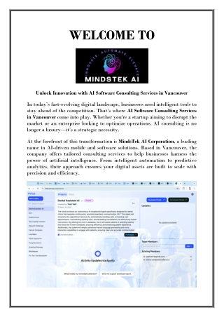 AI Software Consulting Services Vancouver