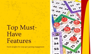 Top Must-Have Features for an Enhanced Bingo Game App in 2025