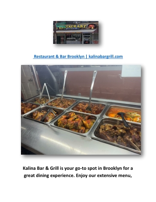 Restaurant & Bar Brooklyn | kalinabargrill.com