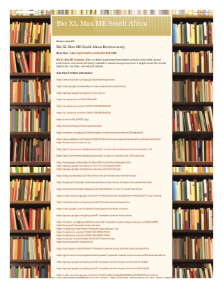 Bio XL Max ME South Africa Reviews 2025