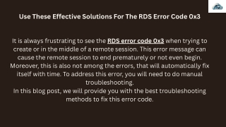 Remote Desktop Connection Error 0x3: How to Fix This Common RDP Issue