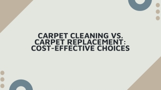 Carpet Cleaning vs. Carpet Replacement: Which Option Saves You More?
