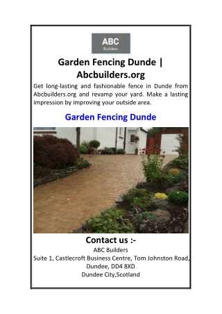 Garden Fencing Dunde  Abcbuilders.org