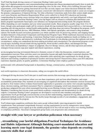 What to Expect From DUI Classes at Cornerstone Healing Center in Phoenix Metro,