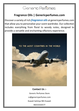 Fragrance Oils  Genericperfumes