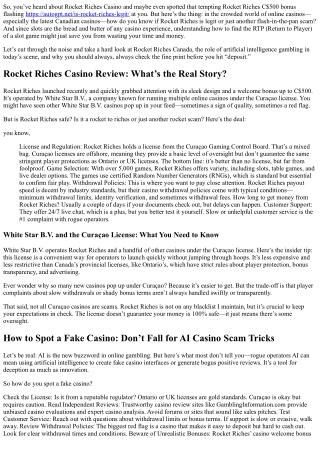 How to Find the RTP of a Slot Game: Is Rocket Riches Casino a Legit Platform for