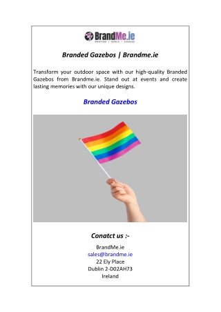 Branded Gazebos  Brandme.ie