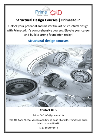 Structural Design Courses​  Primecad.in