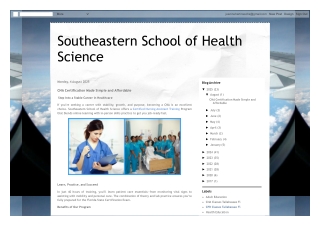 Southeastern School of Health Science_ CNA Certification Made Simple and Affordable