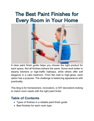 The Best Paint Finishes for Every Room in Your Home