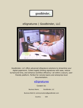 eSignatures | Goodbinder, LLC