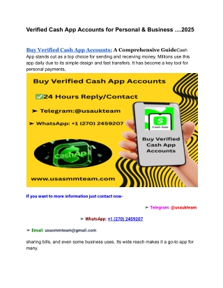 Buy Verified Cash App Accounts