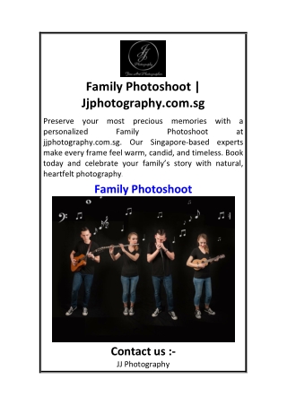 Family Photoshoot  Jjphotography.com.sg