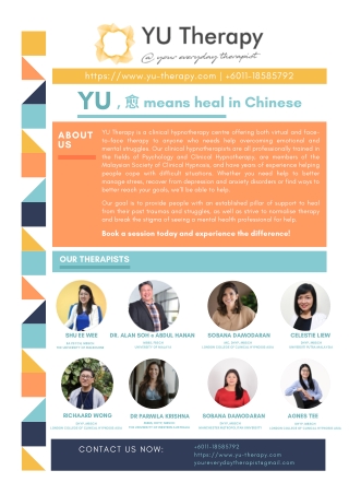 Transform Your Life with Clinical Hypnotherapy | YU Therapy Malaysia