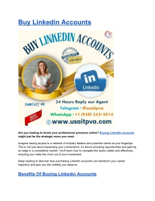 Buy Linkedin Accounts