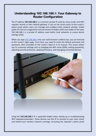 Understanding 192.168.188.1 - Your Gateway to Router Configuration