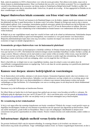 Is er een verschil in de impact van thuiswerken tussen Nederland en België?