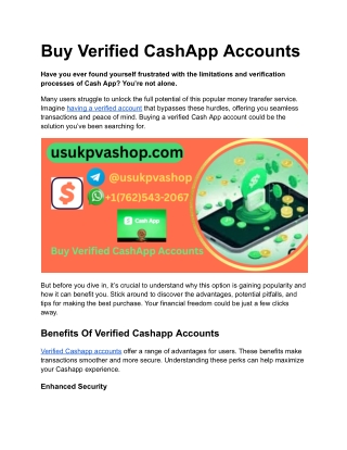 Buy Verified CashApp Accounts