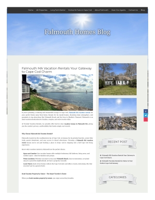 Falmouth MA Vacation Rentals