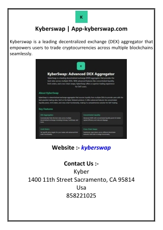 Kyberswap  App-kyberswapcom