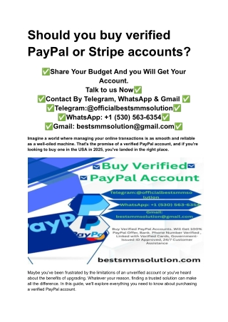 Should you buy verified PayPal or Stripe accounts_