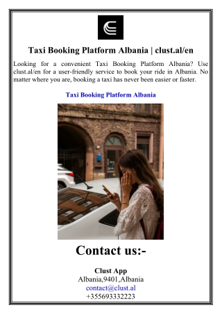 Taxi Booking Platform Albania  clust.alen