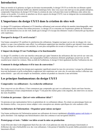 L'importance du design UX/UI dans la création de sites web