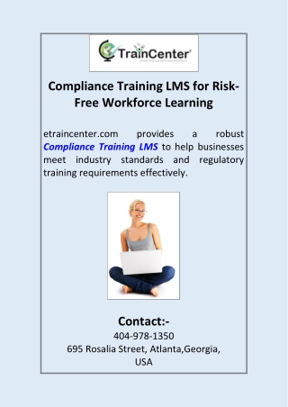 Compliance Training LMS for Risk-Free Workforce Learning