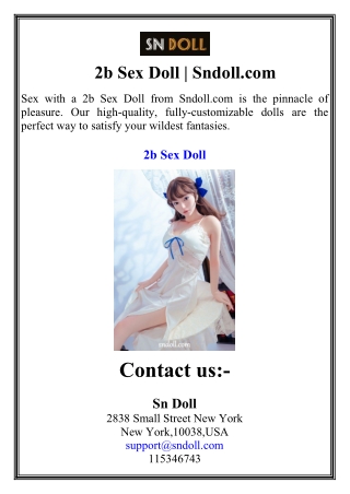2b Sex Doll  Sndoll.com