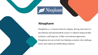 Unlock the Power of Microbiome with Advanced Solutions by NINAPHARM