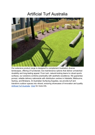 Artificial Turf Australia