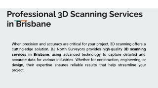 Professional 3D Scanning Services in Brisbane
