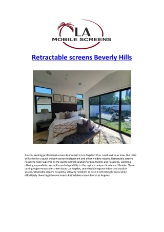 Retractable screens Beverly Hills