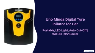 Uno Minda Digital Tyre Inflator for Car with LED & Auto Cut