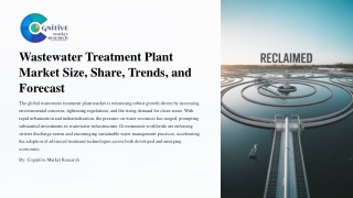 Wastewater Treatment Plant Market Size Share Trends and Forecast