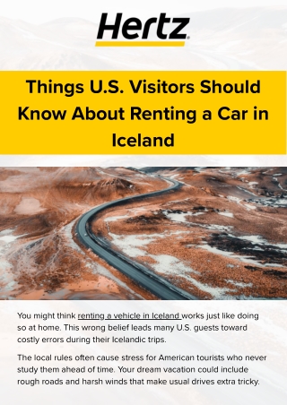 Book Your Iceland Journey Rent a Car in Iceland