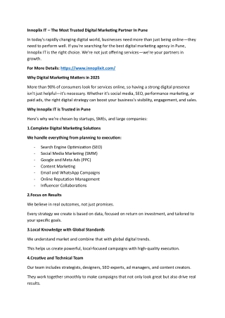 Innoplix IT – The Most Trusted Digital Marketing Partner In Pune