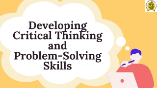 Developing Critical Thinking and Problem‑Solving Skills