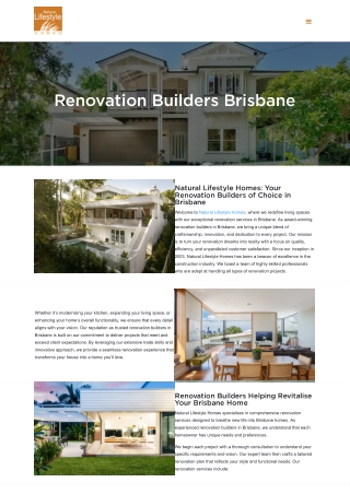 Renovation Builders Brisbane
