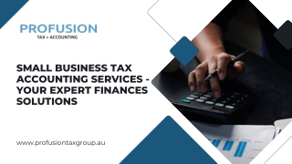 Small Business Tax Accounting Services - Your Expert Finances Solutions