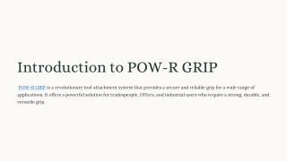 POW-R GRIP – Heavy-Duty Industrial Bonding Solution