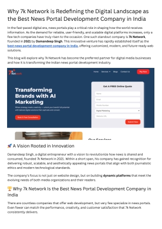 Best news portal development company in India