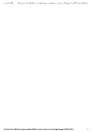 Choosing the Right B2B eCommerce Website Partner in Udyog Vihar, Gurgaon