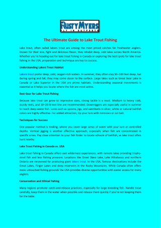 The Ultimate Guide to Lakers Trout Fishing