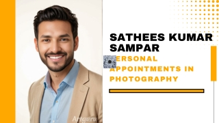 Sathees Kumar SAMPAR Personal Appointments in Photography