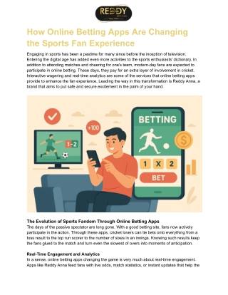 How Online Betting Apps Are Changing the Sports Fan Experience