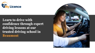Learn to drive with confidence through expert driving lessons at our trusted driving school in Beaumont