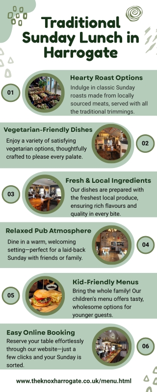 Sunday Lunch Harrogate  Our Menus  The Knox Harrogate